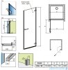 Radaway Arta Dwj I drzwi wnękowe 80cm prawe szkło przejrzyste 386071-03-01R